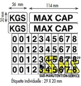 ADHESIF AUTOCOLLANT DE SECURITE CAPACITE DE CHARGE OBLIGATOIRE CONTROLE APAVE - Picture 1 of 1