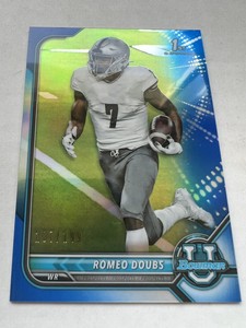 2022 Bowman University ROMEO DOUBS Blue Refractor 1st Rookie Card /199