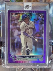 2022 Topps Chrome Update Julio Rodriguez Purple Refractor Rookie Card SP - Picture 1 of 2