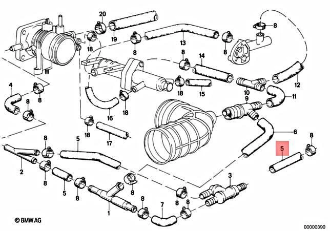 Manguera de freno de cilindro maestro original BMW 114 E28 E3 E36 E38 E39 OEM 34331108710 Foto 1 de 1