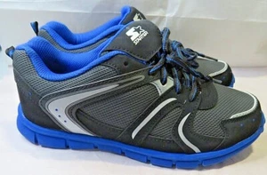 Zapatillas de atletismo negras y azules para niño principiante talla 6 corbatas de encaje nuevas - Imagen 1 de 6