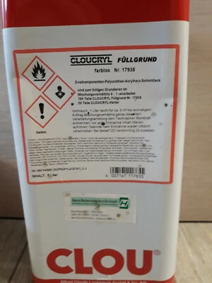 Clou Cloucryl 2-K Füllgrund Farblos 5 L Schichtlack Holzfüller (S61) - Bild 1 von 2