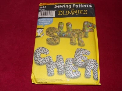 🦋 SIMPLICITY SEWING FOR DUMMIES #4928 - CUTE ALPHABET PILLOWS CRAFT PATTERN  FF - Image 1 of 2