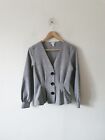 RIVER ISLAND GREY CHECK BLOUSE TOP SIZE 8 WORN ONCE