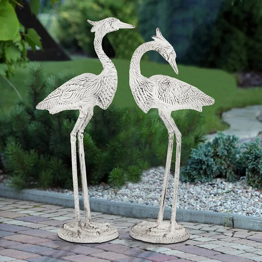 Garden Decor Courting Egrets Figurines Set of 2! - Image 1 of 1