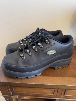 Lugz Shoe Wmns 8.5 Shoe Leather Black Chunky Vtg Y2K Platform Hiking Lug - Image 1 of 4