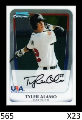 1-2011 BOWMAN CHROME DRAFT USA TYLER ALAMO CUBS QTY AVAILABLE - Image 1 of 2