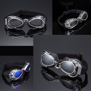 Possbay Silver/Brown Goggles Sport Motorcycle Motocross Glasses Adjustable New