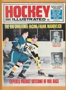 1965 Frank Mahovlich Toronto Maple Leafs Hockey Illustrated Magazine B5 - Imagen 1 de 2