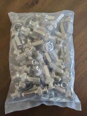 25 X Twist on BNC Male RG59 Connector For Analog CCTV Coax Cable  NEW - Image 1 of 4