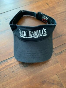 Y2K Jack Daniels Racing Black Visor Hat “Pace Yourself” - Picture 1 of 5