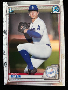 2020 Bowman Draft Chrome BOBBY MILLER 1st Rookie #BD-38 Dodgers ACE RC SP