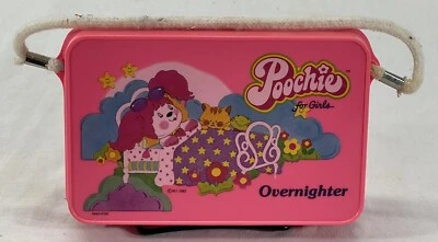 Poochie vintage 1982 per ragazze notte rosa scatola plastica borsetta giocattolo - Immagine 1 di 4