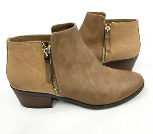 CALL IT SPRING Beige Faux Leather Ankle Boot Bootie Women's US 9 M  40 EU 7 UK