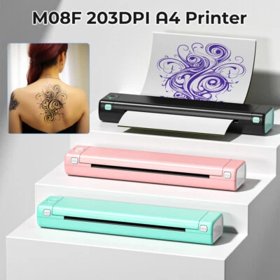 Phomemo M08F Bluetooth Wireless A4 Printer Brother PJ-722 PJ-763 Matrices Tattoo - Photo 1/4