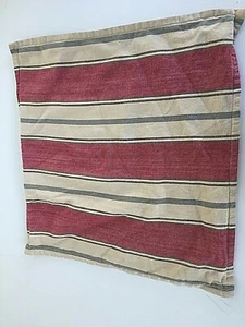 "Almohada Euro Cerámica Granero Simulada Rojo Bronceado Gris Beige Rayas Mezcla de Lino 20""x 20" - Imagen 1 de 8
