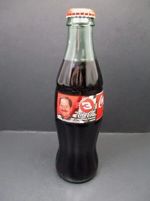 Dale Earhardt No3 1990-е 8 унций КЛАССИЧЕСКАЯ НЕРАСПЕЧАТАННАЯ БУТЫЛКА COCA COLA стеклянная газировка - Изображение 1 из 4