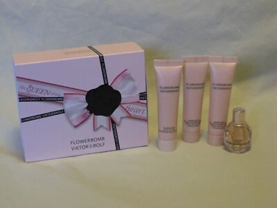 Viktor & Rolf 'Flowerbomb' Perfume 4 Piezas Juego de Viaje Nuevo en Caja Hermoso y NUEVO Foto 1 de 4