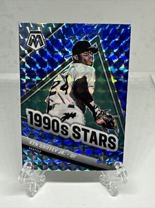 2022 Panini Mosaic KEN GRIFFEY Jr. 1990s Stars Blue Camo Prizm #291 Mariners