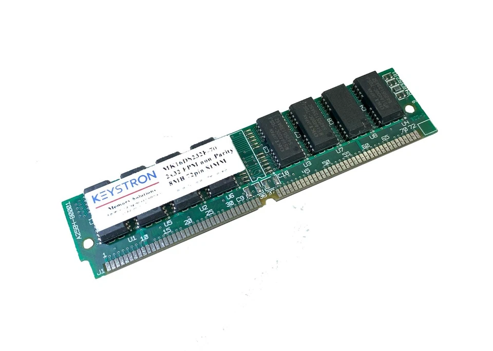 8MB FPM MEMORY NON-PARITY 70NS SIMM 72-PIN 5V 2X32 - Image 1 of 1