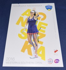 AGNIESZKA RADWANSKA SIGNED 5X7 PHOTO CARD 2016 W&S OPEN WTA TENNIS AUTOGRAPH
