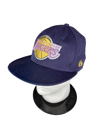 Los Angeles Lakers Hat Cap New Era 59Fifty Size 7 Small Fitted Wool - Image 1 of 4