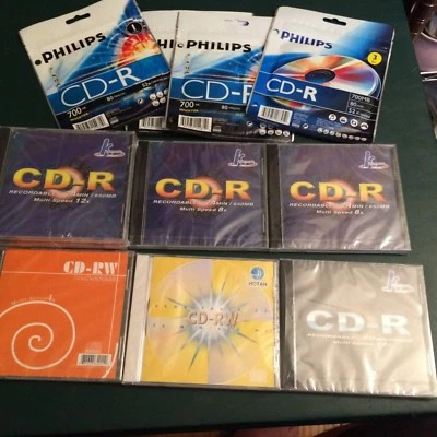 14 Blank NEW Media CD RW R Philips Hotan Khypermedia Multimedia Recordable Disc - Image 1 of 4