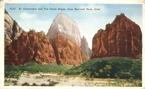 El Gobernador & Great Organ National Park Utah 1932 Postcard - Picture 1 of 2