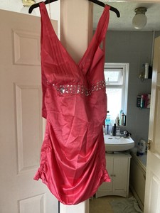 lipsy halter satin panel midi frill dress