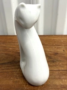 Vintage Mid Century Israel Naaman Signed White Ceramic Cat - Picture 1 of 9