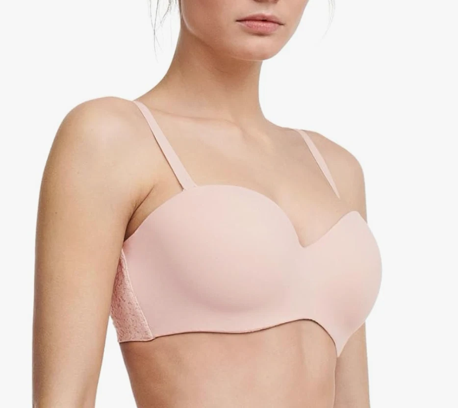 Sujetador moldeado Chantelle 32G Norah sin tirantes nuevo sin etiquetas 13F5 rosa nude --- SIN CORREAS --- Foto 1 de 4