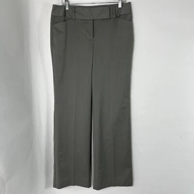 Pantalones de vestir Ann Taylor para mujer talla 10 firma pierna ancha mezcla de lana forrados grises Foto 1 de 4