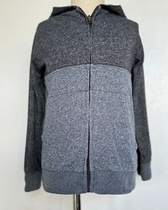 VOLCOM BOYS ZIP HOODIE, TWO-TONED, BLACK AND BLUE HEATHERED, SIZE 6 - Picture 1 of 10