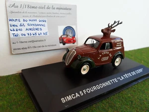 SIMCA 5 fourgonnette " La tête de Cerf 1/43 PRESSE voiture miniature collection - Bild 1 von 5