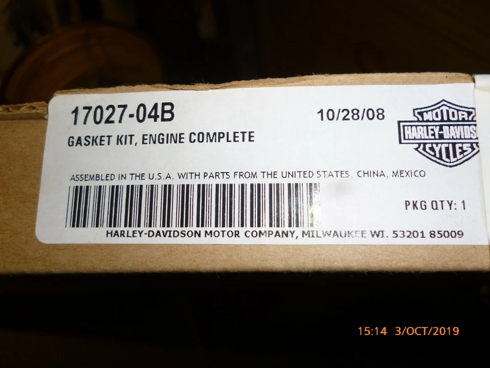 .Kit completo de juntas de motor Harley Davidson - 17027-04B -XL - ¡¡Ahorra más de £100!!!¡! Foto 1 de 1
