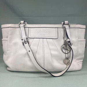 Coach Gallery East West Ivory Leather Tote F13759 Bag Shoulder Handbag Purse - Picture 1 of 16