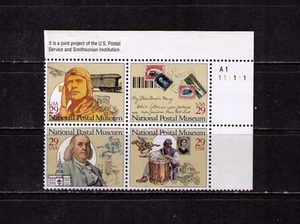 US USA Sc# 2782a MNH FVF PL# BLOCK National Postal Museum Franklin Lindbergh - Picture 1 of 1