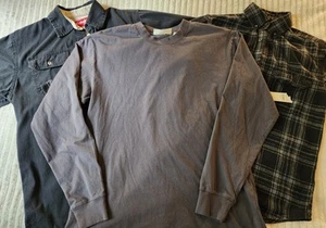 Lot vêtements homme rentrée scolaire petit 3 pièces Wrangler noir flanelle manches longues - Photo 1/4