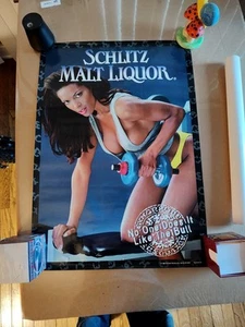 Vintage NOS 1998 Schlitz Malt Liquor "No One Does It Like The Bull" Posters - Picture 1 of 9