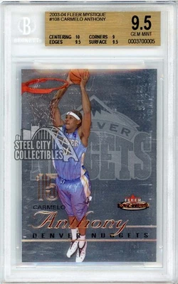 Carmelo Anthony 2003-04 Fleer Mystique Rookie Card #108 434/999 BGS 9.5 - Image 1 of 2