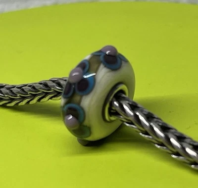 Trollbeads Retirado Nubes Flores Murano Cuentas 925 Esterlina 10261 ¡Raro! Foto 1 de 4
