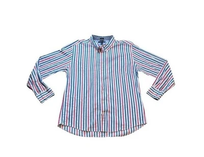 Camisa Tommy Hilfiger con botones para hombre talla XXL multicolor a rayas manga larga Foto 1 de 4