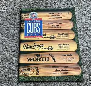 1990 CHICAGO CUBS Yearbook RYNE SANDBERG Wrigley Field ANDRE DAWSON BX2 - Picture 1 of 2