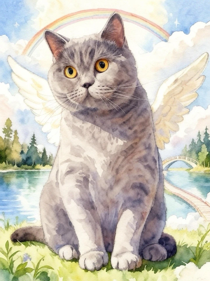 Custom Cat Memorial Portrait | Cat Photo to Digital Art | 2-Hour Delivery - Image 1 of 4