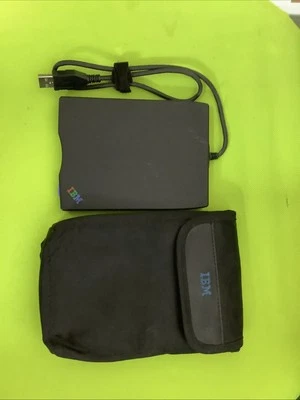 IBM Thinkpad Portable External USB 1.44 MB 3.5” FDD Floppy Disk Drive & Bag - image 1 of 2