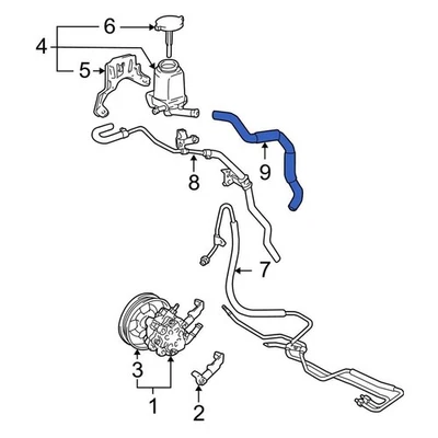 For Toyota Corolla 2002-2007 Toyota 4434802050 Power Steering Reservoir Hose - Изображение 1 из 3
