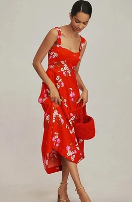 Vestido midi sin mangas Maeve Antropologie The Joselyn The Slip talla L~ESTILOSO~NUEVO CON ETIQUETAS Foto 1 de 4