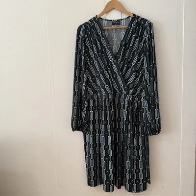 Vestido envolvente para mujer Lane Bryant talla 18/20 artístico oficina preppy informal retro Foto 1 de 4