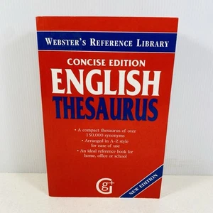 English Thesaurus Concise Edition Webster's Reference Library Medium Paperback - Picture 1 of 7