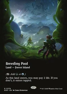1x (278) Breeding Pool - FOIL - BORDERLESS MTG Edge of Eternities NM Magic Foil - Picture 1 of 1